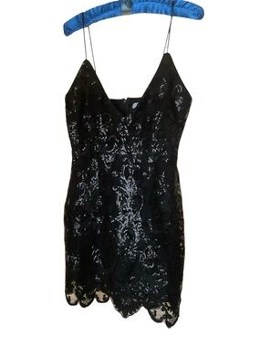 Tobi Black Sequin Party Dress Sz M